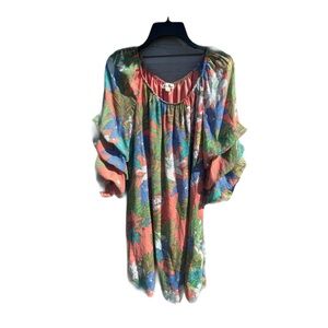 Indigo Rose Floral Vacation Multicolor Dress